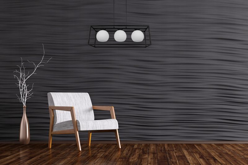 Lampa sufitowe wisząca Light Home LH Eliza Cage Klatka 3x E27 60W szklana kula mleczna 1szt.
