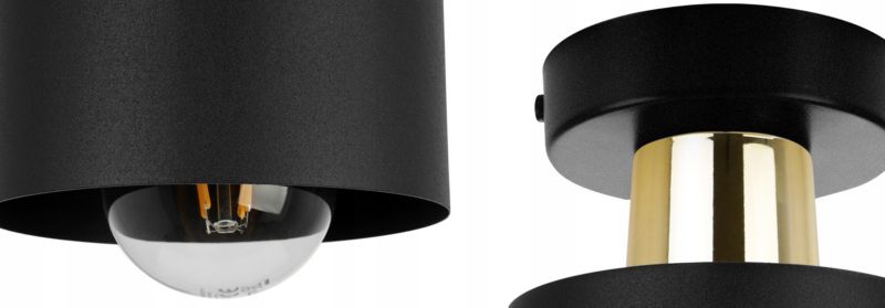 Lampa sufitowe wisząca Light Home LH Panta 1x E27 60W pionowy czarny 1szt.