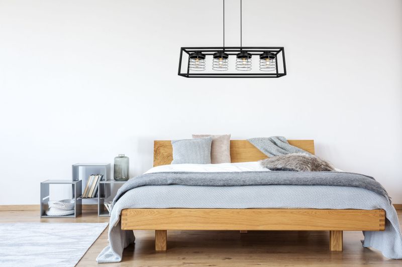 Lampa sufitowe wisząca Light Home LH Rasti Cage Klatka 4x E27 60W czarny/srebrny 1szt.