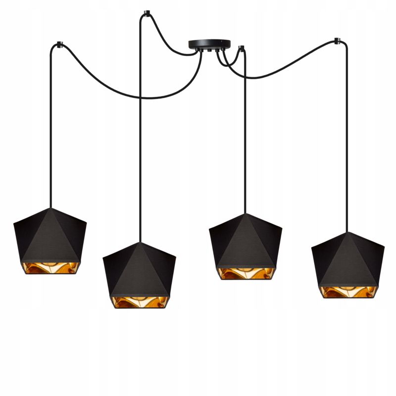 Lampa sufitowe wisząca Light Home LH Spider Diamond 4x E27 60W czarny 1szt.