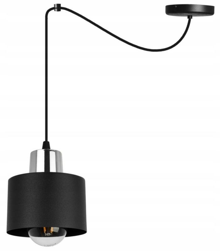 Lampa sufitowe wisząca Light Home LH Spider Panta 1x E27 60W czarny/srebrny 1szt.