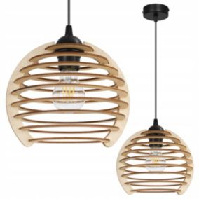 Lampa sufitowe wisząca Light Home LH Timber 1x E27 60W podstawa metaowa czarny 1szt.