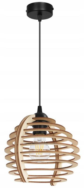 Lampa sufitowe wisząca Light Home LH Timber 1x E27 60W podstawa metaowa czarny 1szt.