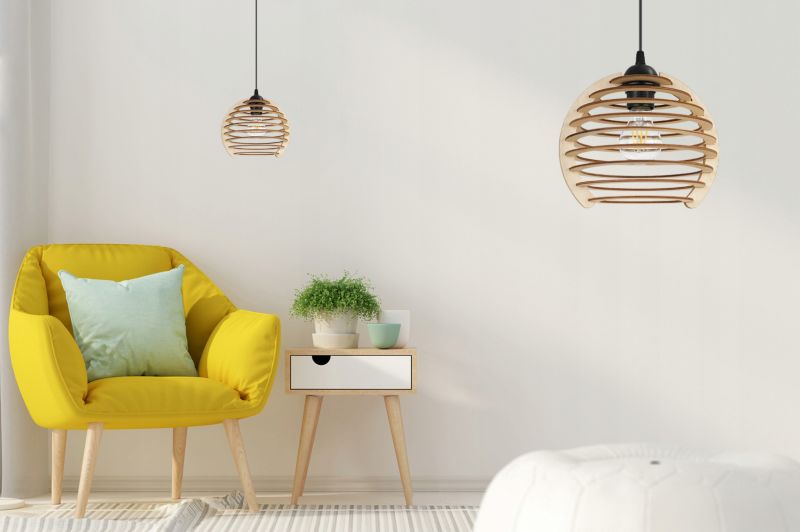 Lampa sufitowe wisząca Light Home LH Timber 1x E27 60W podstawa metaowa czarny 1szt.
