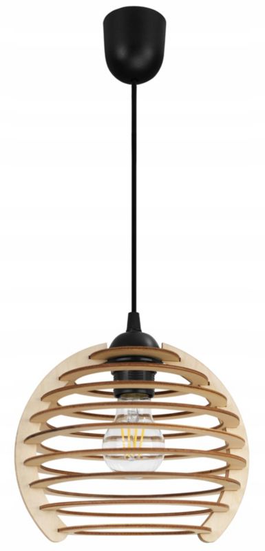 Lampa sufitowe wisząca Light Home LH Timber 1x E27 60W podstawa plastikowa czarny 1szt.