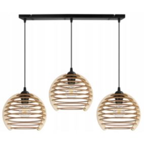 Lampa sufitowe wisząca Light Home LH Timber 3x E27 60W czarny 1szt.