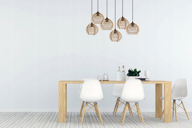 Lampa sufitowe wisząca Light Home LH Timber 6x E27 60W czarny 1szt.
