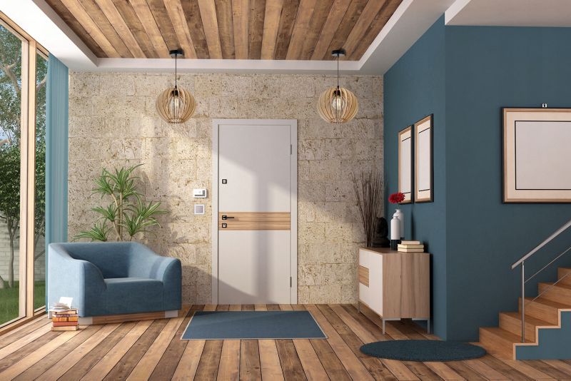 Lampa sufitowe wisząca Light Home LH Timber metal 1x E27 60W klosz drewno kula 27cm naturalny/czarny 1szt.