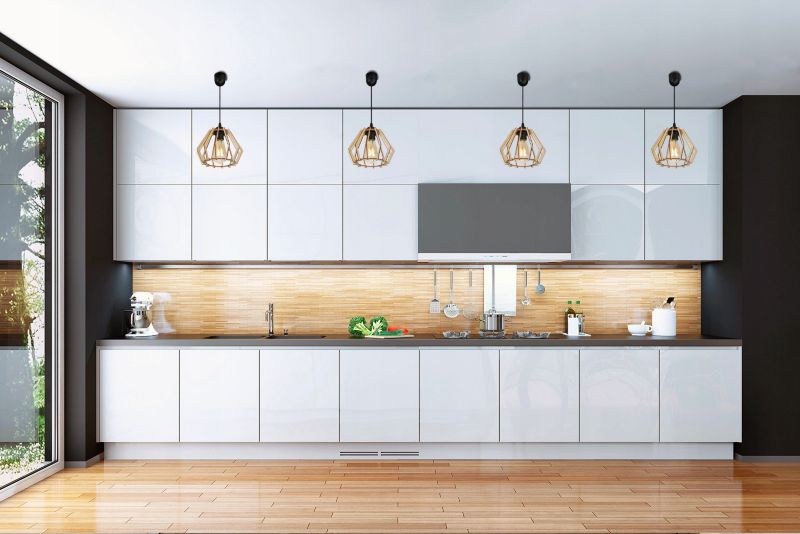 Lampa sufitowe wisząca Light Home LH Timber plastik 1x E27 60W klosz drewno diament naturalny/czarny 1szt.