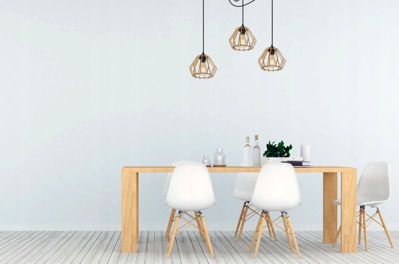 Lampa sufitowe wisząca Light Home LH Timber Spider 3x E27 60W klosz drewno diament naturalny/czarny 1szt.