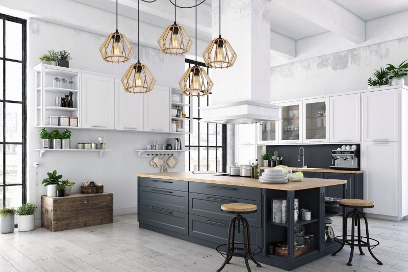 Lampa sufitowe wisząca Light Home LH Timber Spider 5x E27 60W klosz drewno diament naturalny/czarny 1szt.