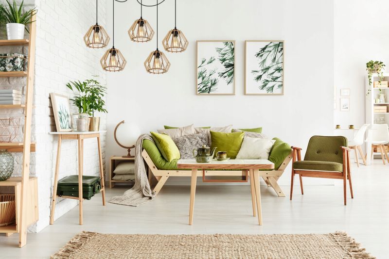 Lampa sufitowe wisząca Light Home LH Timber Spider 5x E27 60W klosz drewno diament naturalny/czarny 1szt.