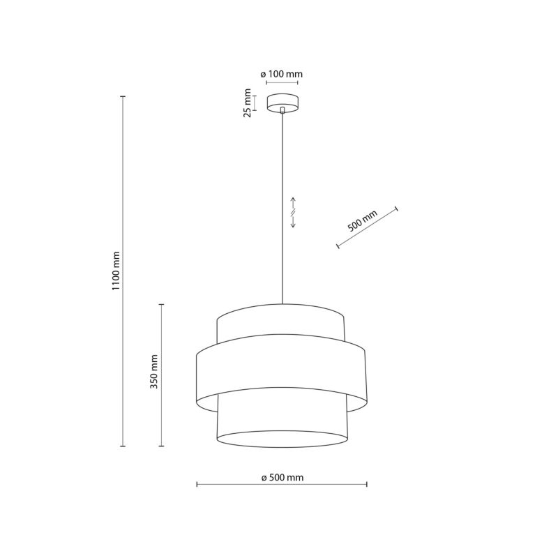 Lampa TK-Lighting Calisto White Wiszaca 3 500 - 1 szt.