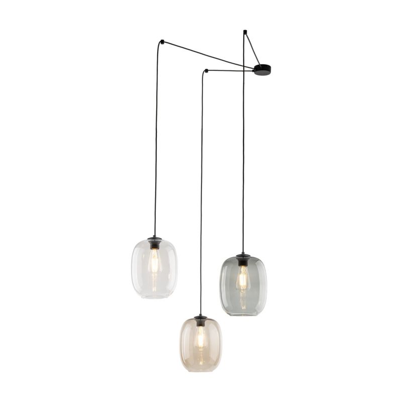 Lampa TK-Lighting Elio Mix kolorów szklanych kloszy Wisząca 3x E27 - 1 szt.