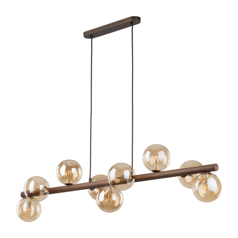 Lampa TK-Lighting Estera Wood Orzech Bursztyn Lampa Wiszaca 9Xg9 - 1 szt.
