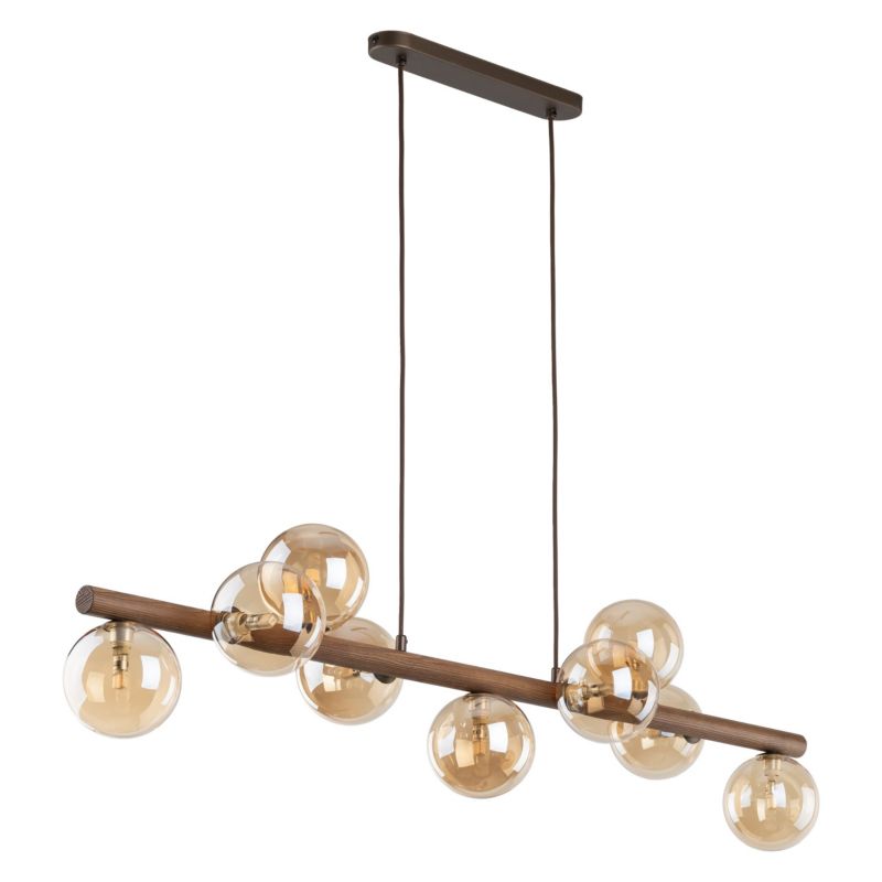 Lampa TK-Lighting Estera Wood Orzech Bursztyn Lampa Wiszaca 9Xg9 - 1 szt.