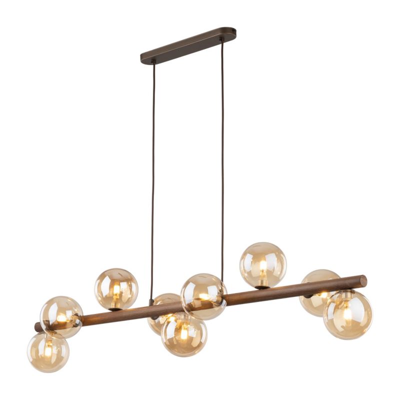 Lampa TK-Lighting Estera Wood Orzech Bursztyn Lampa Wiszaca 9Xg9 - 1 szt.