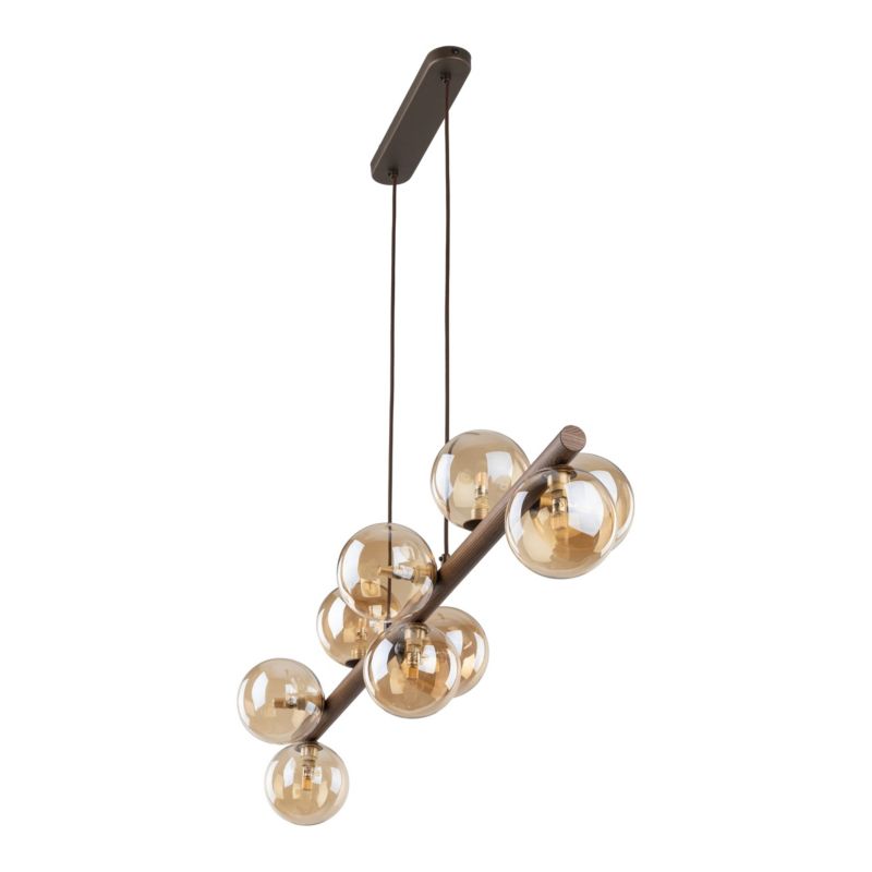 Lampa TK-Lighting Estera Wood Orzech Bursztyn Lampa Wiszaca 9Xg9 - 1 szt.