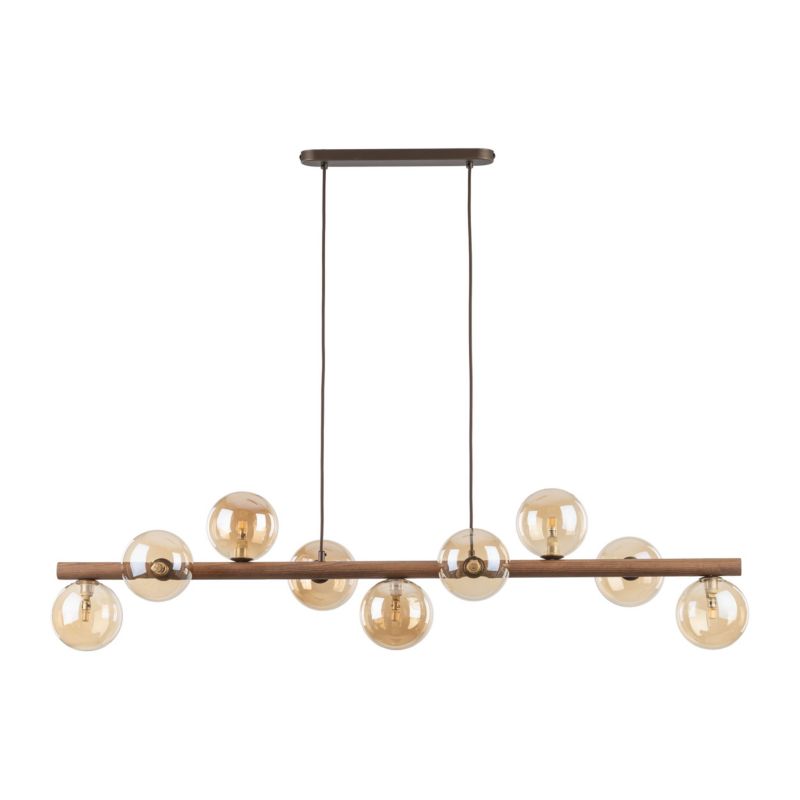 Lampa TK-Lighting Estera Wood Orzech Bursztyn Lampa Wiszaca 9Xg9 - 1 szt.