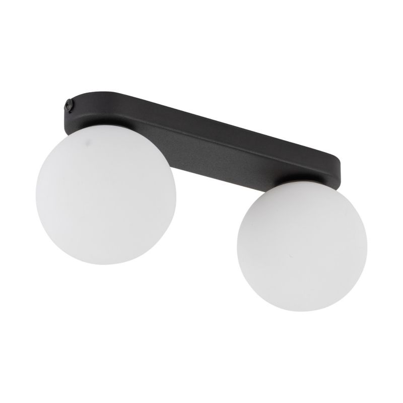 Lampa TK Lighting Mini Sufitowy plafon czarny białe klosze kulki -1szt.