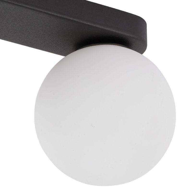 Lampa TK Lighting Mini Sufitowy plafon czarny białe klosze kulki -1szt.
