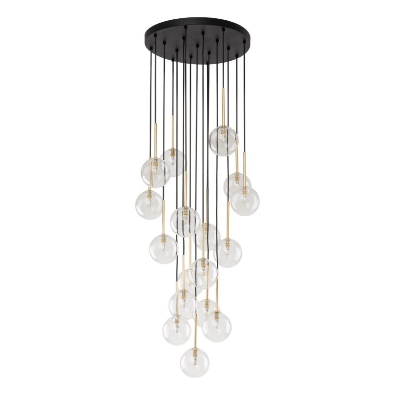 Lampa TK-Lighting Nilos Black Gold Wisząca 17 - 1 szt.