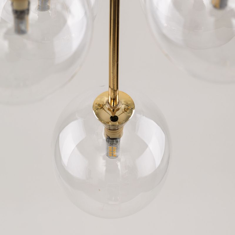 Lampa TK-Lighting Nilos Black / Gold Wisząca 5 - 1 szt.