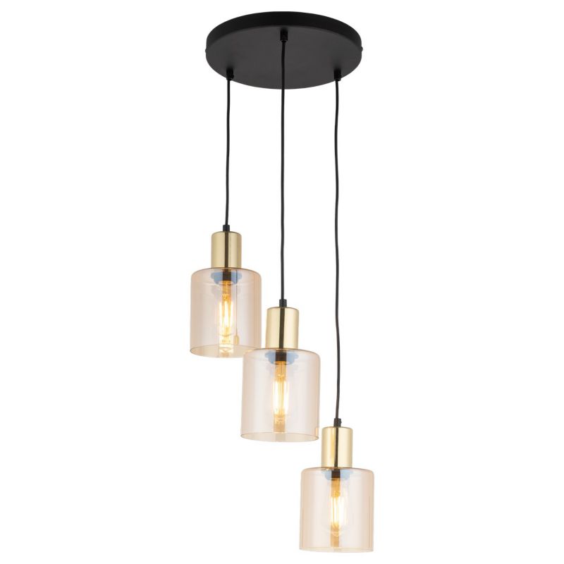 Lampa TK-Lighting Sierra Gold Amber Lampa Wisząca 3 - 1 szt.