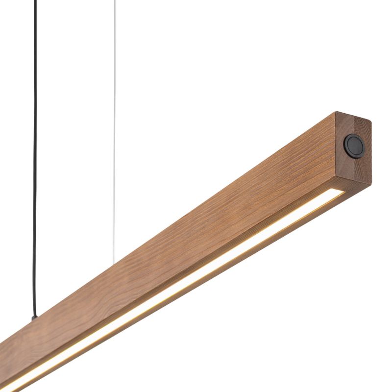 Lampa TK-Lighting Teo Led Orzech Lampa Wisząca drewniana belka 126cm - 1 szt.