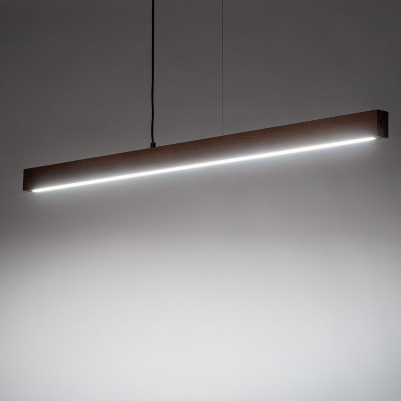 Lampa TK-Lighting Teo Led Orzech Lampa Wisząca drewniana belka 126cm - 1 szt.