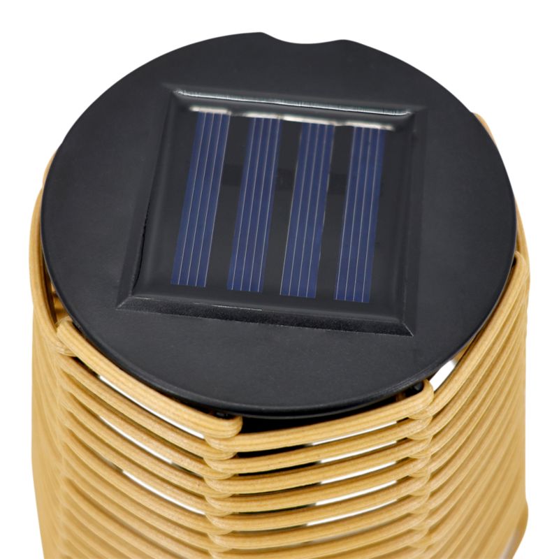 Lampa wbijana solarna 3000 K IP44 rattan