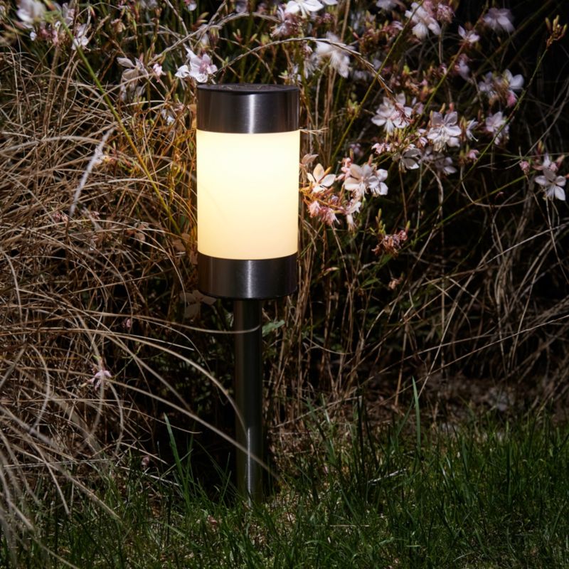 Lampa wbijana solarna RGBW IP44 stal