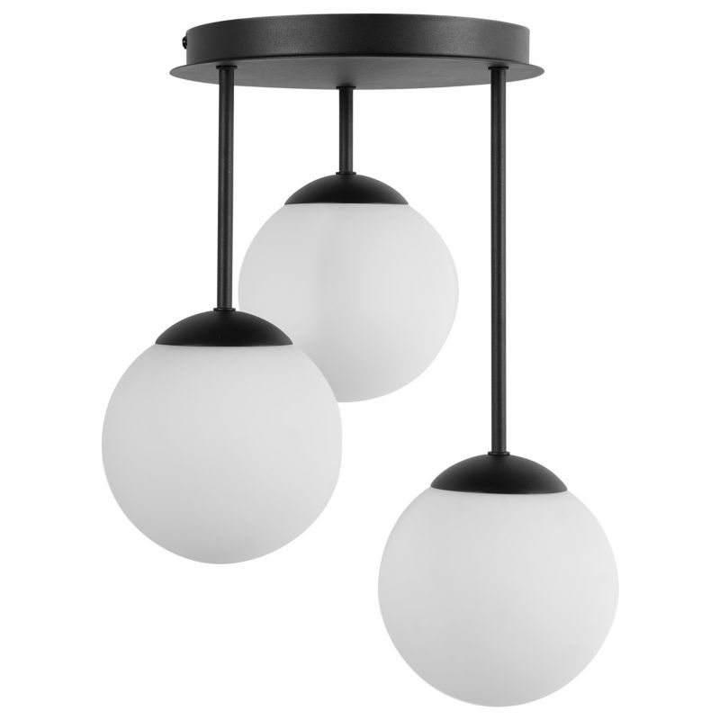 Lampa wisząca 3-punktowa Riana Szkło Czarny 1 szt.
