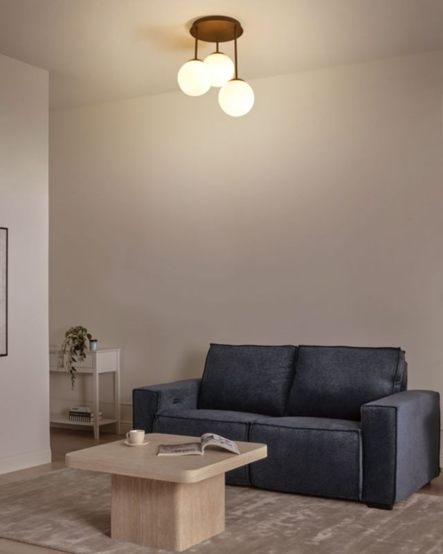 Lampa wisząca 3-punktowa Riana Szkło Czarny 1 szt.