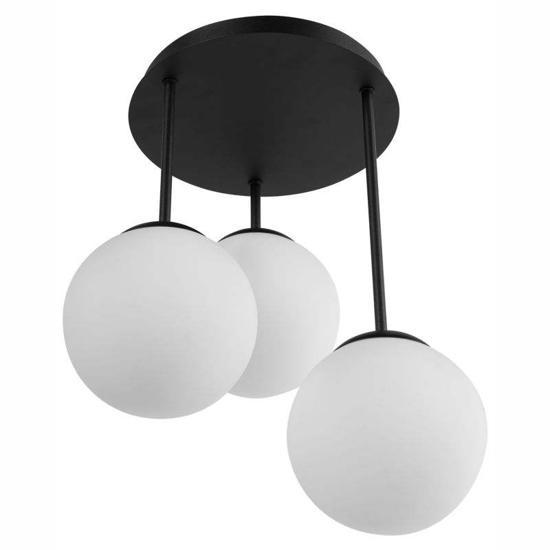 Lampa wisząca 3-punktowa Riana Szkło Czarny 1 szt.