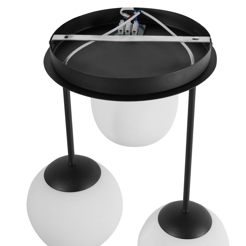 Lampa wisząca 3-punktowa Riana Szkło Czarny 1 szt.