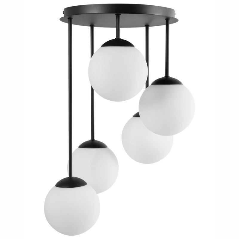 Lampa wisząca 5-punktowa Riana Szkło Czarny 1 szt.