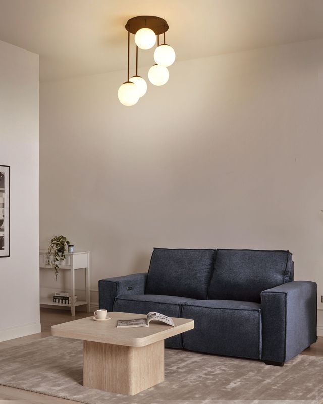 Lampa wisząca 5-punktowa Riana Szkło Czarny 1 szt.