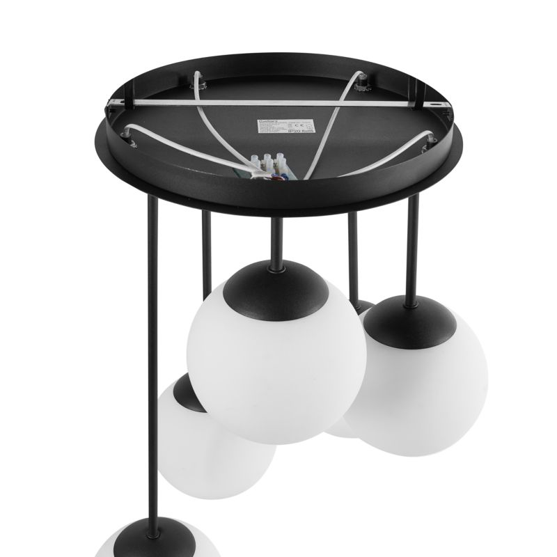 Lampa wisząca 5-punktowa Riana Szkło Czarny 1 szt.