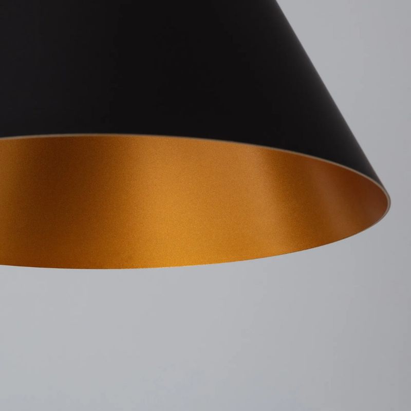 Lampa wisząca Abruzzo Librio czarno-złota punktowa nad stół wyspę bar 1xE27 x 40W 1 szt.