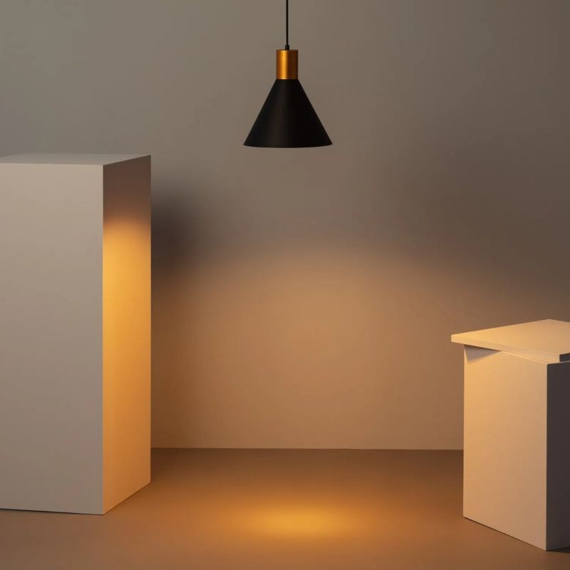 Lampa wisząca Abruzzo Librio czarno-złota punktowa nad stół wyspę bar 1xE27 x 40W 1 szt.