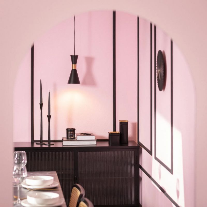 Lampa wisząca Abruzzo Librio czarno-złota wym: 120 x 11,5 x 11,5 cm 1xE27 x 40W 1 szt.