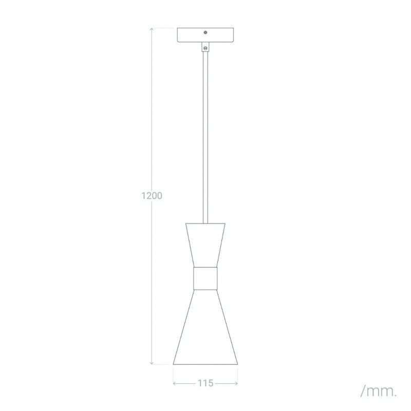 Lampa wisząca Abruzzo Librio czarno-złota wym: 120 x 11,5 x 11,5 cm 1xE27 x 40W 1 szt.