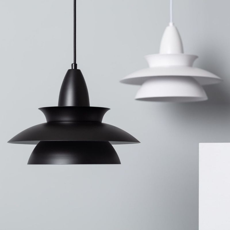 Lampa wisząca Abruzzo Luppo czarno-biała wym: 170 x 33,5 x 33,5 cm 1xE27 x 20W 1 szt.