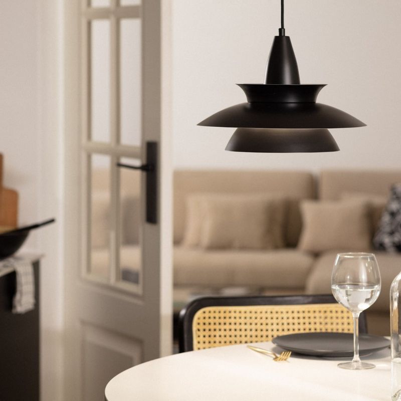 Lampa wisząca Abruzzo Luppo czarno-biała wym: 170 x 33,5 x 33,5 cm 1xE27 x 20W 1 szt.