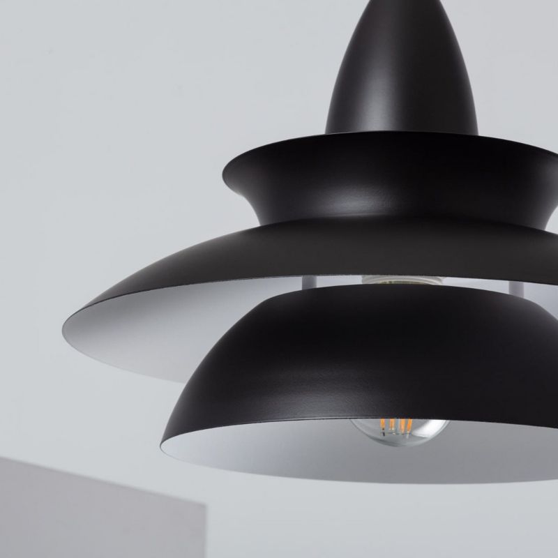 Lampa wisząca Abruzzo Luppo czarno-biała wym: 170 x 33,5 x 33,5 cm 1xE27 x 20W 1 szt.