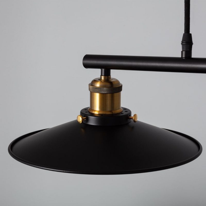 Lampa wisząca Abruzzo Monte 3251 czarno-złota retro 3xE27 x 40W 1 szt.