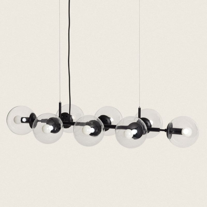 Lampa wisząca Abruzzo Porto czarno-przezroczysty wym: 91 x 97 x 41 cm 8xE14 x 25W 1 szt.