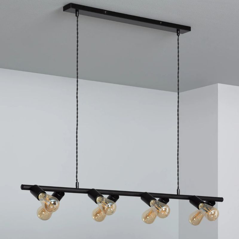 Lampa wisząca Abruzzo Retro 4524 czarna retro 8xE27 x 40W 1 szt.