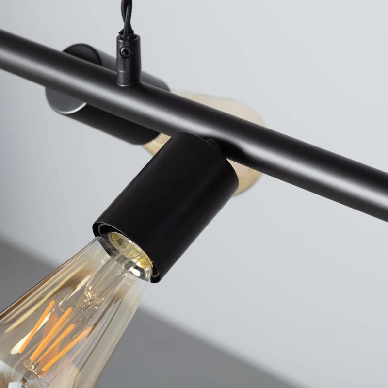 Lampa wisząca Abruzzo Retro 4524 czarna retro 8xE27 x 40W 1 szt.